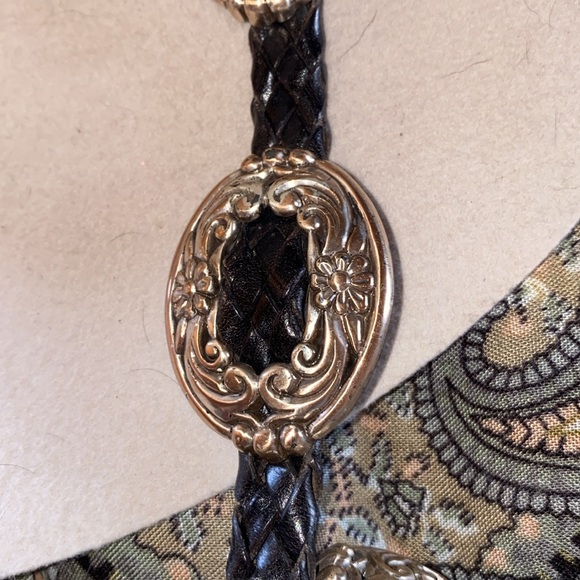 Braided Leather Concho Belt - Picture 2 of 2